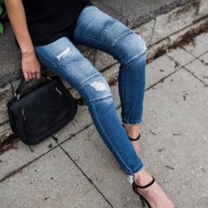 KanCan Vicki Moto Skinny Jeans - size 24